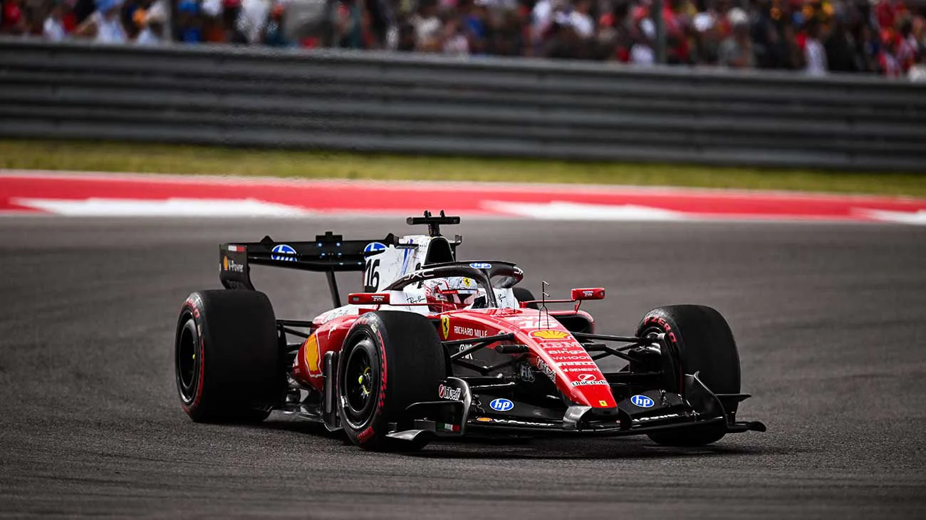 Ferrari sul podio in Texas: Leclerc secondo, Hamilton quarto